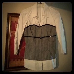 BOGO!!! Maurices Unique White Collared Dress shirt